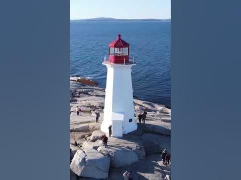 Peggy's Cove Lighthouse Nova Scotia Canada #shorts #youtubeshorts #djimini2