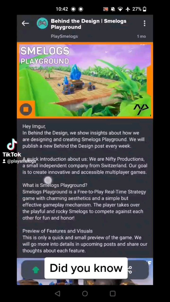 Once a week we post a new Behind the Design on Imgur, Reddit and the Unreal forum.
#indiegamedev #ue4 #gamedev #gamedesign #smelogsplayground #reddit #imgur #unreal #gamedevelopement