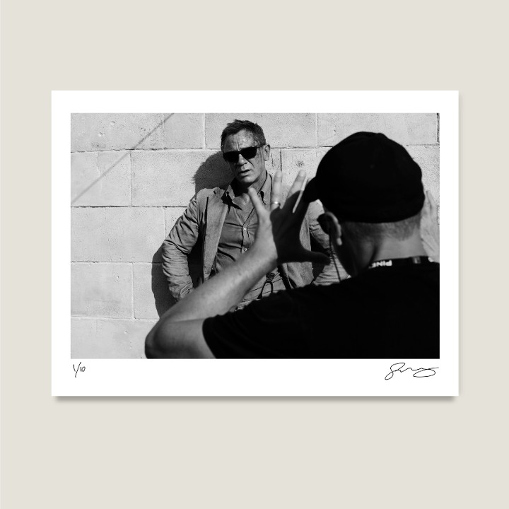 Daniel Craig on location, Matera, Italy. No Time To Die, 2019. Archival pigment print on Hahnemühle Fine Art Baryta Satin 300gsm.

Signed Limited Edition Price increases with every sold unit.