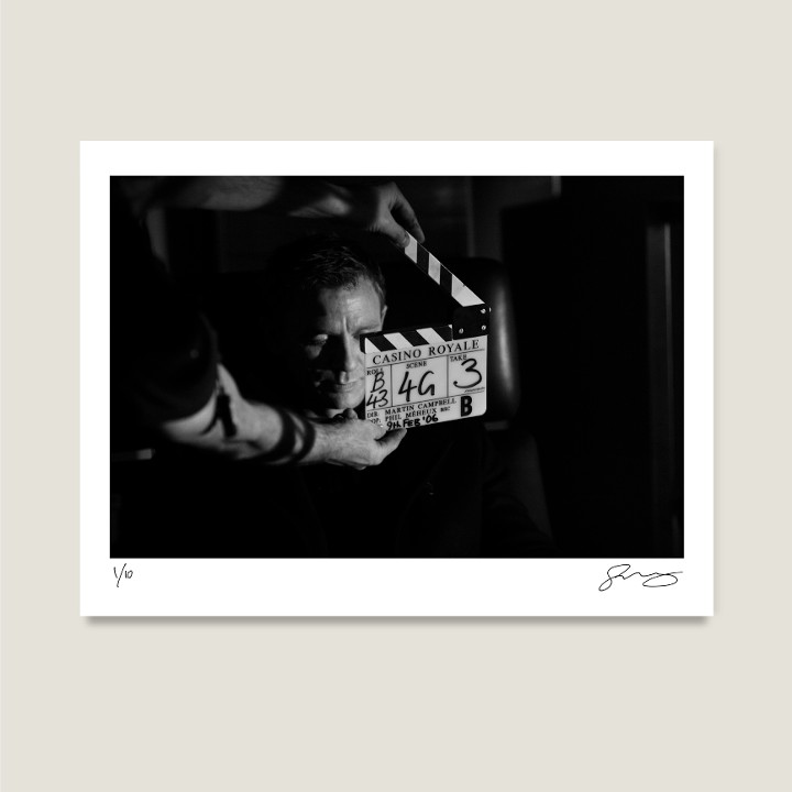 Daniel Craig on set, Prague, Czech Republic, Casino Royale, 2006. Archival pigment print on Hahnemühle Fine Art Baryta Satin 300gsm.

Signed Limited Edition Price increases with every sold unit.