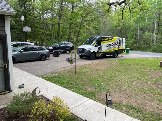 First time using a mobile tire service. I have to say it was awesome. Even got my moms summers on while we had Go mobile tire here. 

#Car #MotorVehicle #Vehicle